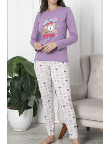 Lady Secret Dámska pyžamová súprava s dlhým rukávom bavlna LILA