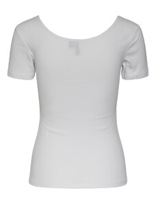 PIECES Dámske / dievčenské tričko žiarivo biele