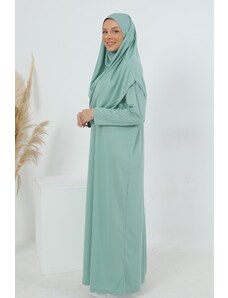 medipek Mätovo zelené jednodielne modlitebné šaty