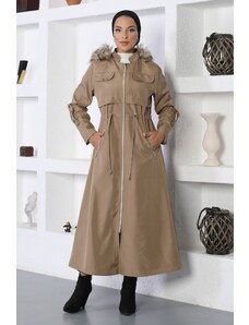 Modamihram Kabát s kapucňou na zips Mink
