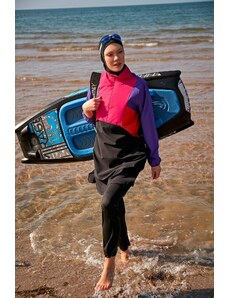 Marina Parachute Black Plne zakryté hidžábové plavky