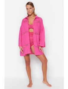 Trendyol Collection Košeľa - Ružová - Bežný strih