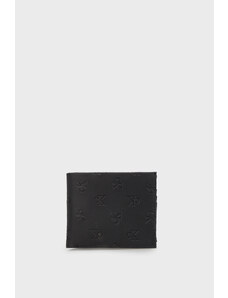 Calvin Klein Štýlová čierna peňaženka s logom značky pre mužov s priehradkou na karty a priehradkou na papierové peniaze K50k510738-0gk
