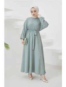 benguen 424-1aerobin Hijab Dress Mint
