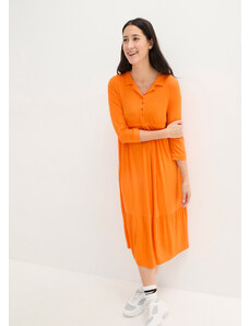 bonprix Materské šaty/šaty na dojčenie s golierom, farba oranžová, rozm. 52/54