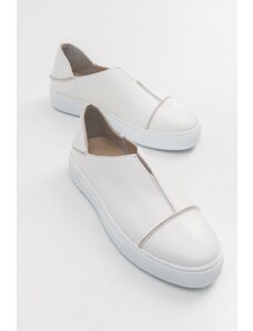 Luvi Mıa biele kožené pánske topánky