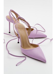 LuviShoes Dámske topánky na podpätku Bonje Lilac