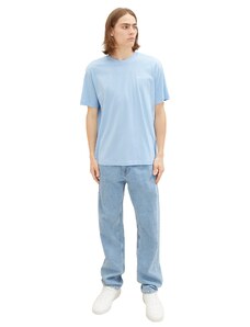 Tom Tailor Denim Pánske tričká vyprané stredne modré