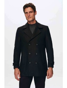 D'S Damat Čierny kabát Regular Fit