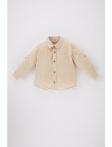 DeFacto Chlapčenská popelínová košeľa s dlhým rukávom B8069a524sp