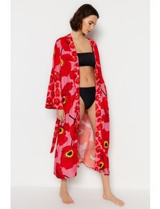 Trendyol Collection Kimono a kaftan - Červená - Voľný strih