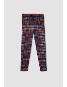 DeFacto Zamilujte sa do kockovaného flanelového pyžamového nohavičky Regular Fit