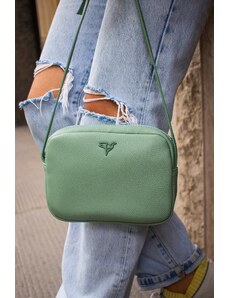 Garbalia Dámska mini taška Liberty Minnie Green s nastaviteľným ramenným popruhom s krížovou rukoväťou a zipsom