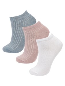 DeFacto Dievčenské 3-dielne bavlnené ponožky C2947a8ns