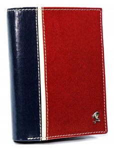 Vertikálna pánska peňaženka dvojfarebná, prírodná RFID koža - Rovicky