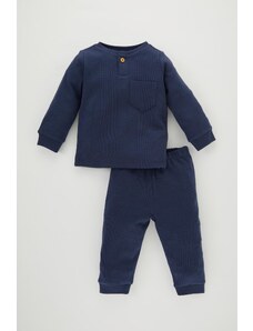 DeFacto Chlapčenská súprava vaflového pyžama s dlhým rukávom