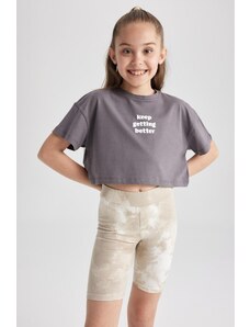 DeFacto Dievčenské tričko s krátkym rukávom s potlačou A4131a823hs