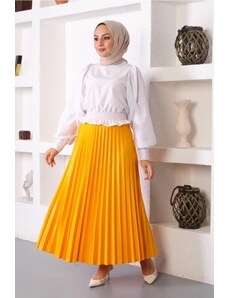 benguen 4538 Hidžáb skladaná sukňa žltá
