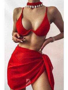 Angelsin Pareo - Červená - Plážové oblečenie