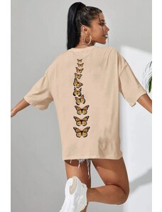 uyguntarz Unisex tričko s potlačou Back King Butterfly