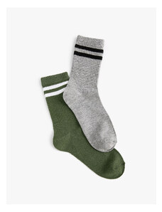 Koton Sada 2 viacfarebných ponožiek s pásikovým vzorom