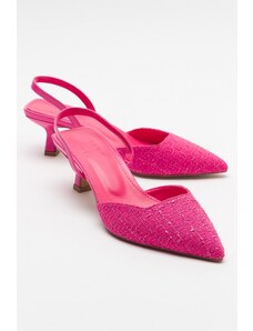 LuviShoes OVER Ružové dámske vysoké podpätky