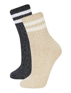 DeFacto Dámske 2-dielne bavlnené dlhé ponožky A5929axns