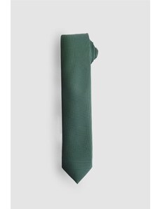 Tudors Obyčajná pánska zelená kravata s vreckovkou