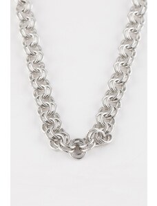 DeFacto Dámsky strieborný náhrdelník s hrubou retiazkou C4622axns