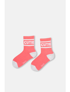 Dagi Pink Girls' Cutie Jacquard Socks