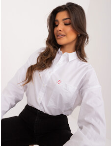 Fashionhunters Classic white shirt with button fasteners