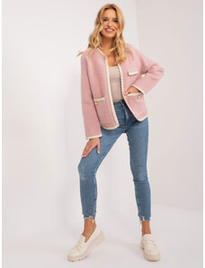 Fashionhunters Dusty pink elegant jacket with a hint of wool