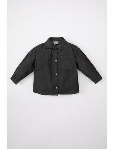 DeFacto Chlapčenská džínsová košeľa s dlhým rukávom B6739a524sp