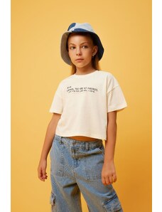 DeFacto Dievčenské tričko s krátkym rukávom s potlačou B0748a823hs