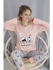 STRAWBERRY Pyžamová súprava - Ružová - Grafika