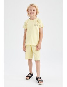 DeFacto Chlapčenské šortky s krátkym rukávom s potlačou, 2 kusy Y6423a622sm