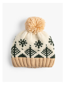 Koton Knitted Beanie Pompom Patterned