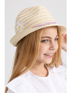 DeFacto Dievčenský vyšívaný slamený klobúk Z6208a623sm