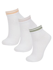 DeFacto Dámske 3-dielne bavlnené ponožky B6029axns