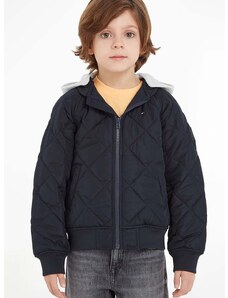 Detská bunda Tommy Hilfiger čierna farba
