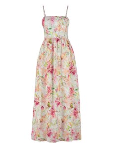 Trendyol Collection Tkané šaty s pestrofarebnou kvetinovou potlačou A-line so štvorcovým výstrihom