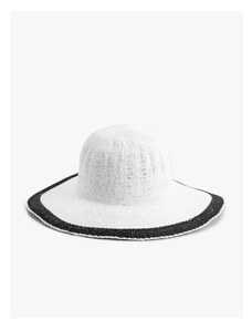Koton Straw Hat Trilby Textured Stripe Detailed