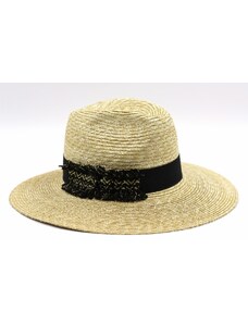 Dámsky slamený klobúk Fedora - Marone
