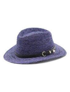 Letný slamený klobúk Fedora - Marone Violette