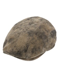 Fiebig - Headwear since 1903 Pánska kožená bekovka s podšívkou - hnedá kožená bekovka