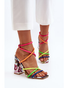 Basic Módne dámske sandále na vysokom podpätku viacfarebné