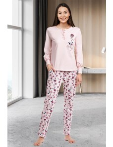 Doremi Pyžamová súprava - Ružová - Kvetinové