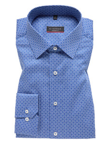ETERNA Modern Fit pánska modrá košeľa s potlačou 100% bavlna Non Iron