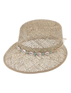 Fiebig - Headwear since 1903 Slamený klobúk z morskej trávy s mušľovou ozdobou - Fiebig 1903