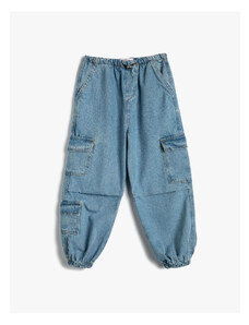 Koton Cargo Jogger Jeans Cotton Clamshell Pocket Detailed